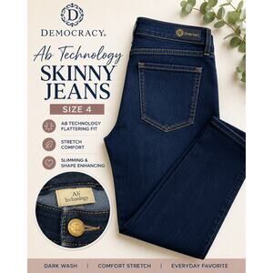 Democracy Ab Technology Skinny Jeans Size 4 Dark Wash Stretch Denim